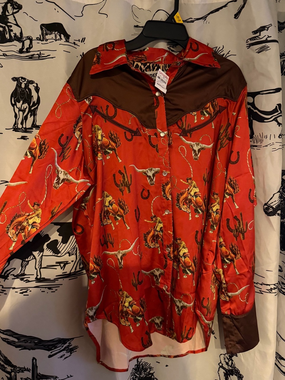 NWT Rodeo Quincy Western Pearl Snap